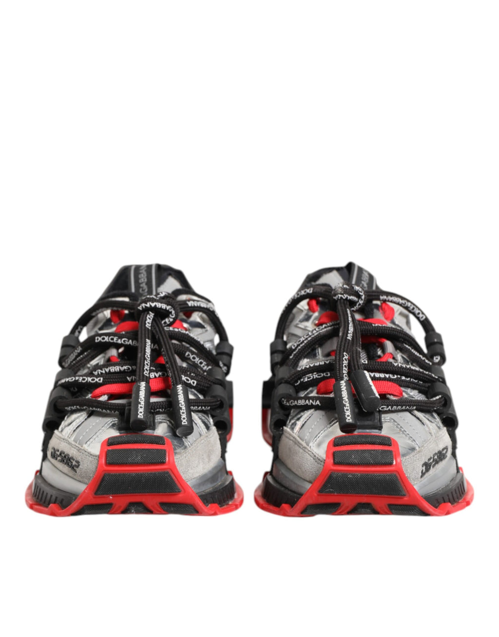 Chaussures sneakers basses Dolce & Gabbana SPACE multicolores pour hommes, design coloré et moderne, vue de face.