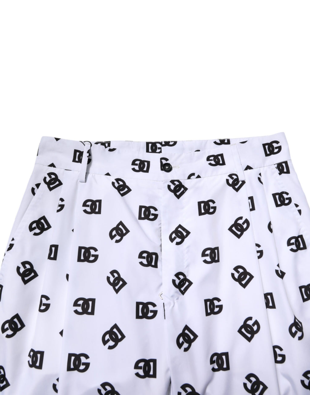 Pantalon skinny en denim blanc Dolce & Gabbana avec logo en coton, ajusté et élégant, visible dans l’image.