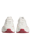 Chaussures sneakers basses Dolce & Gabbana Daymaster blanches et roses, modernes et élégantes pour femmes.