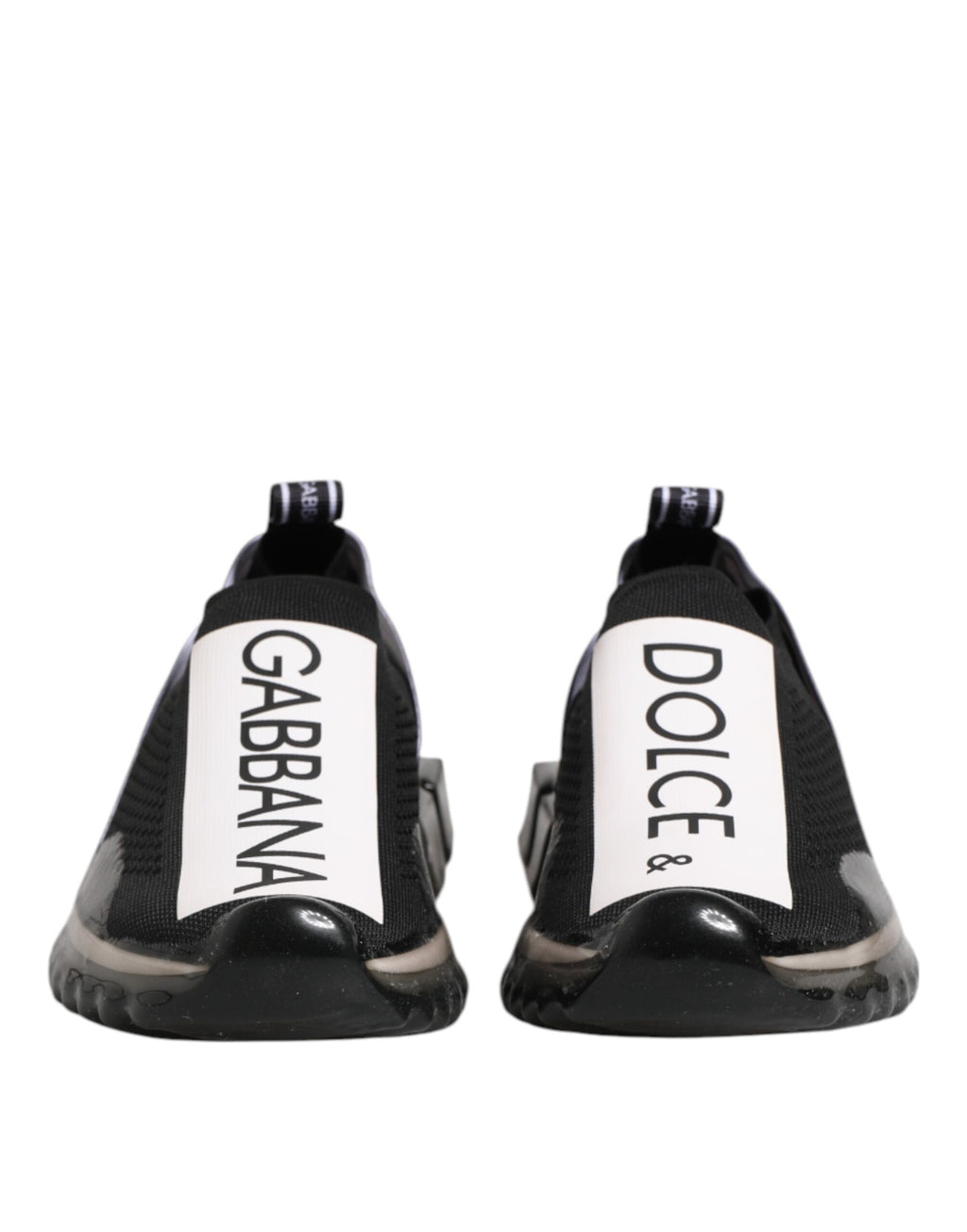 Chaussures sneakers basses noires Dolce & Gabbana Sorrento Slip-On, mode élégante pour homme.