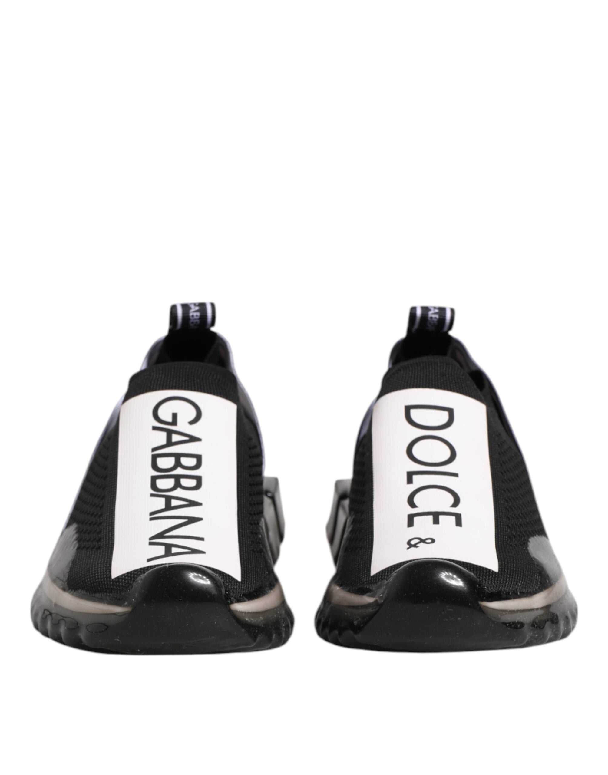 Chaussures sneakers basses noires Dolce & Gabbana Sorrento Slip-On, mode élégante pour homme.