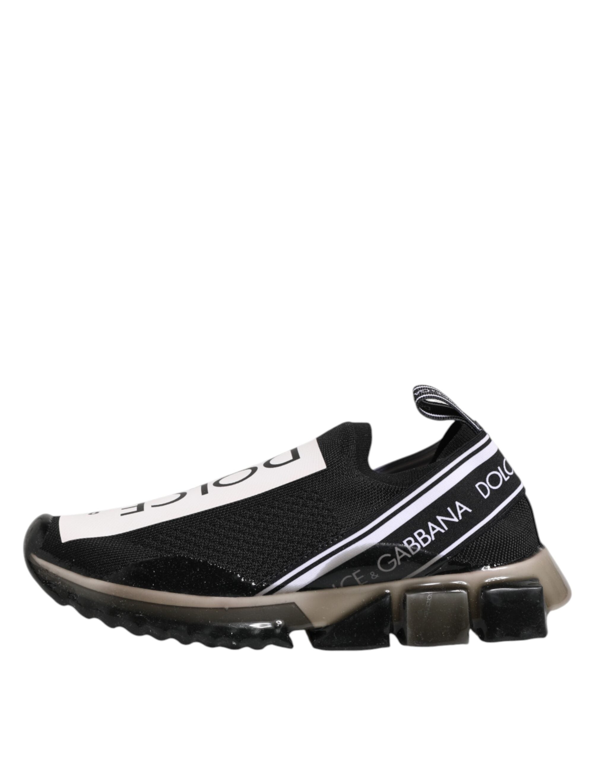Chaussures sneakers basses noires Dolce & Gabbana Sorrento Slip On, style décontracté et confortable, vue de face