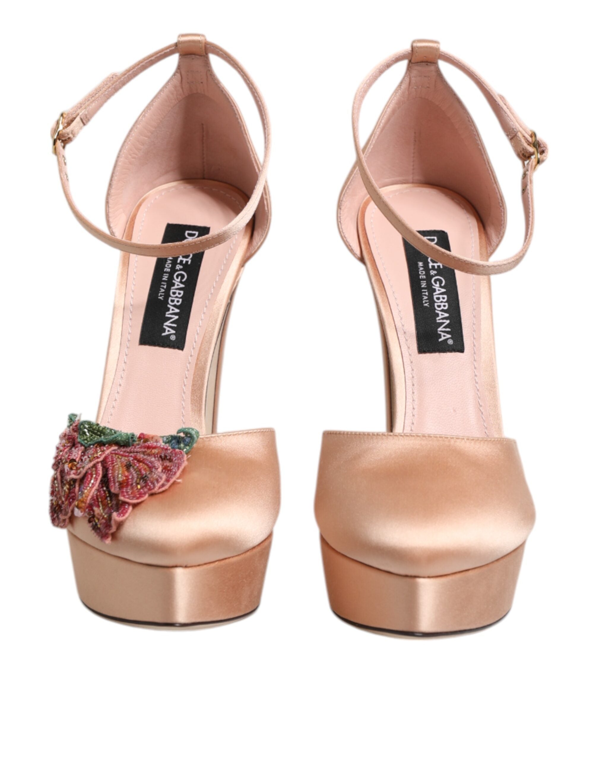 Dolce & Gabbana Pink Blockabsatz-Riemchensandalen