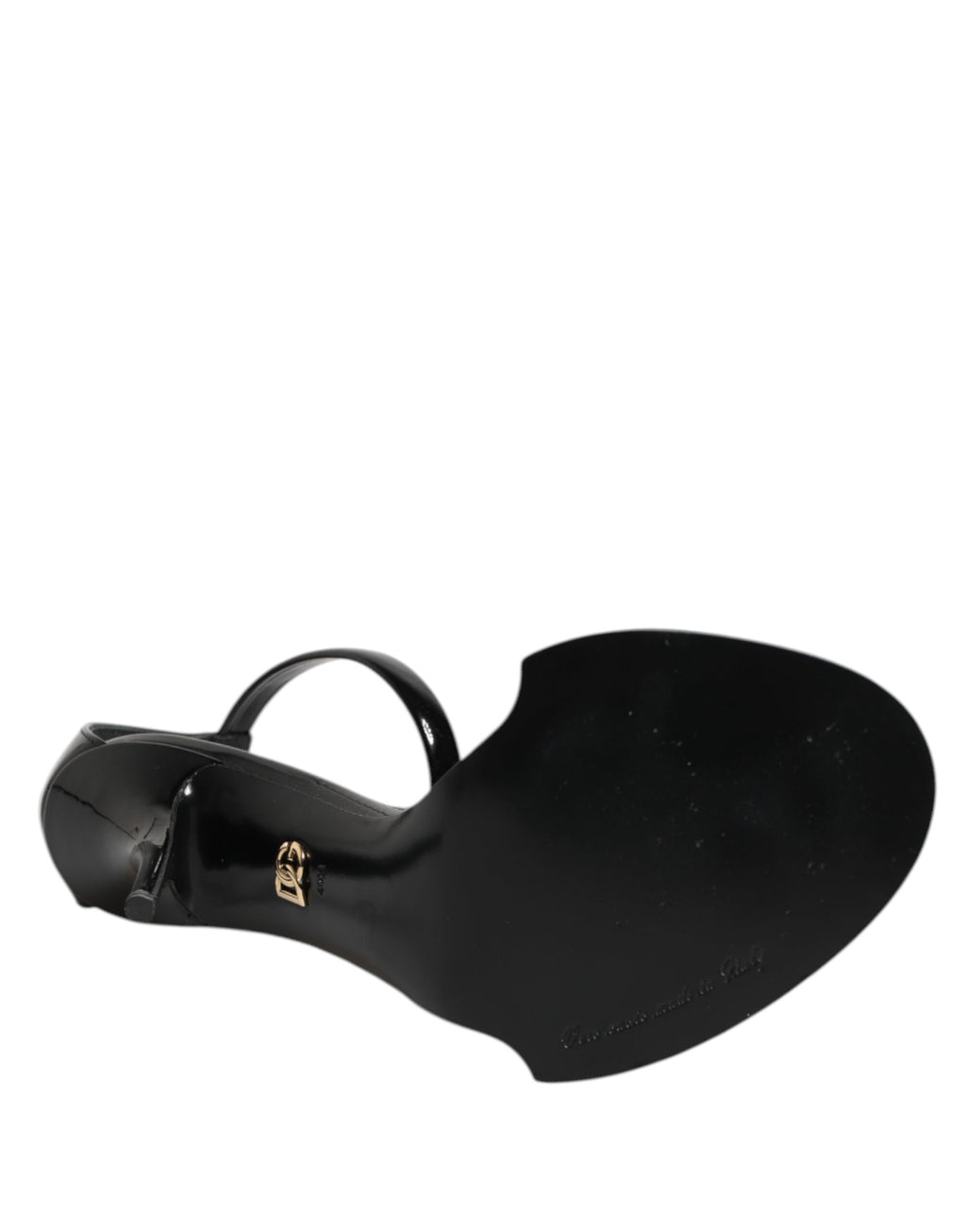 Sandales noires Dolce & Gabbana KEIRA ornées de perles, chaussures élégantes avec détails sophistiqués et finition raffinée.
