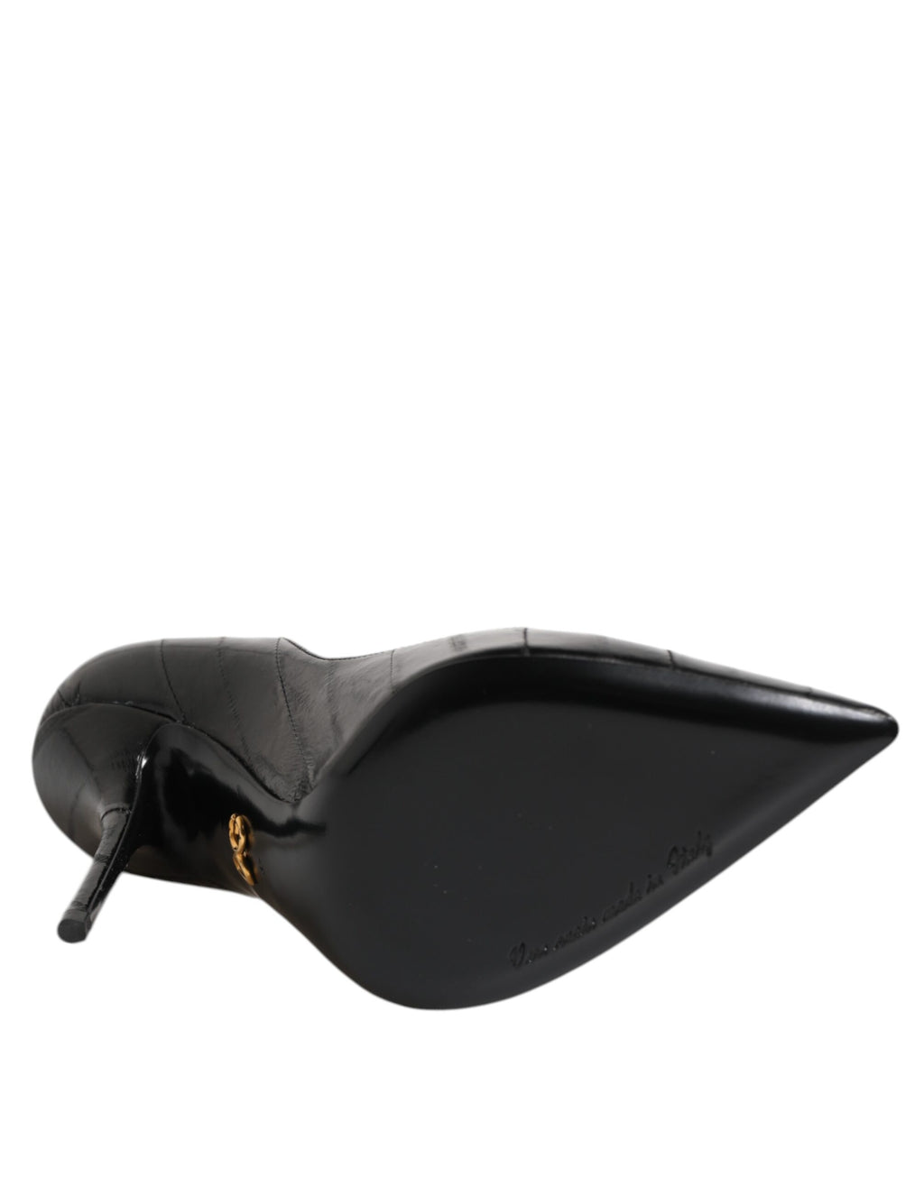 Chaussures à talons aiguilles en cuir noir de Dolce & Gabbana, stilettos élégants pour femme