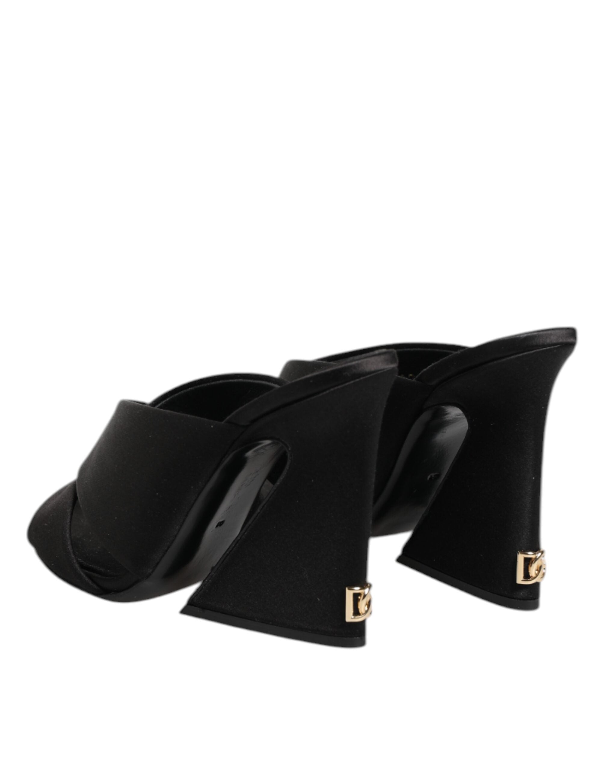 Sandales à talons hauts Dolce & Gabbana Keira Baroque noires, élégantes et sophistiquées, en cuir avec motif baroque.