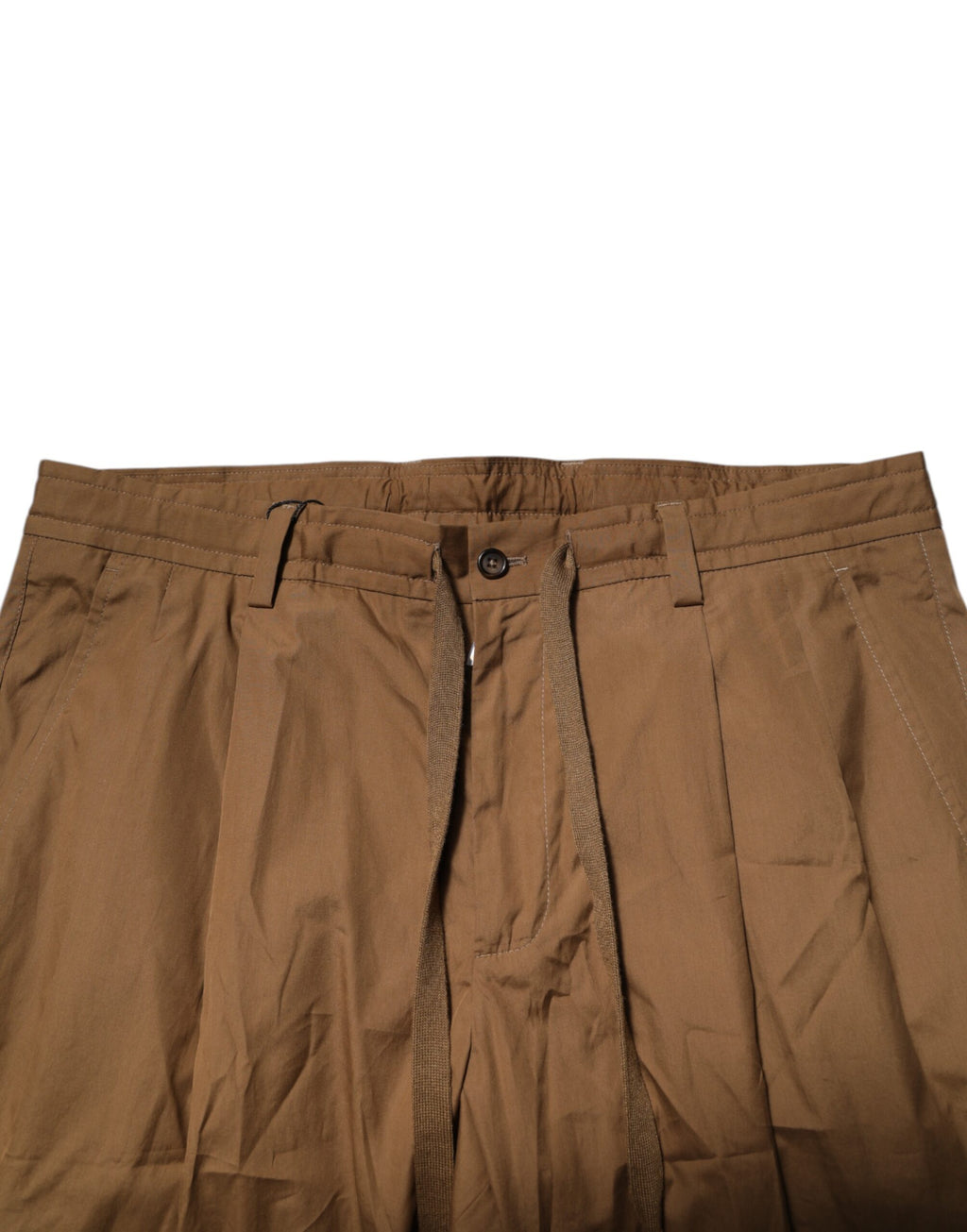 Pantalons jogger homme Dolce & Gabbana en coton marron, coupe chino à taille moyenne, style décontracté et confortable