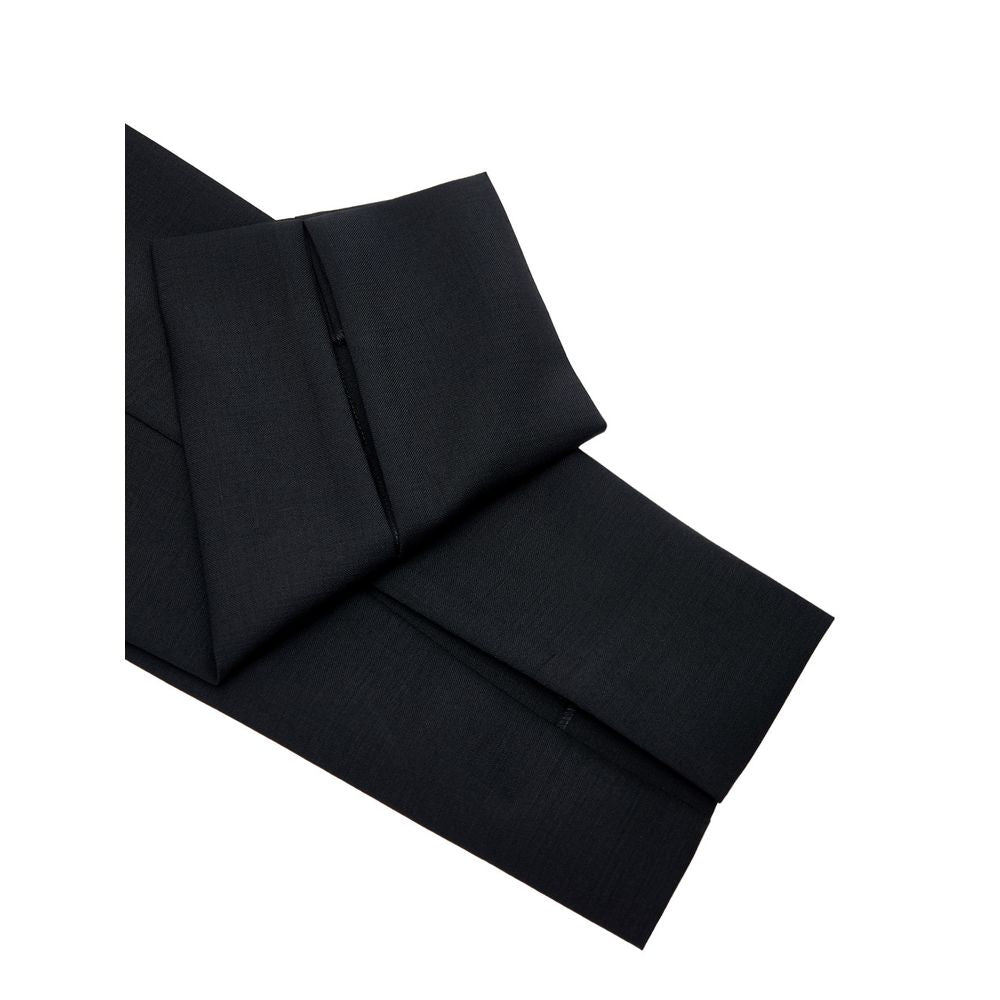 Pantalon de costume en laine noire Gucci pour homme, élégant et classique, avec coupe ajustée et détails sophistiqués.