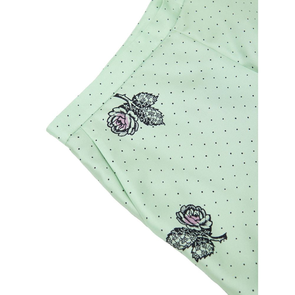 Pantalons décontractés en soie verte de Gucci, coupe confortable avec ceinture élastique et style élégant.