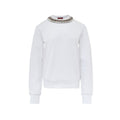 Sweatshirt en coton blanc de Gucci, vêtement décontracté avec logo Gucci visible sur le devant.