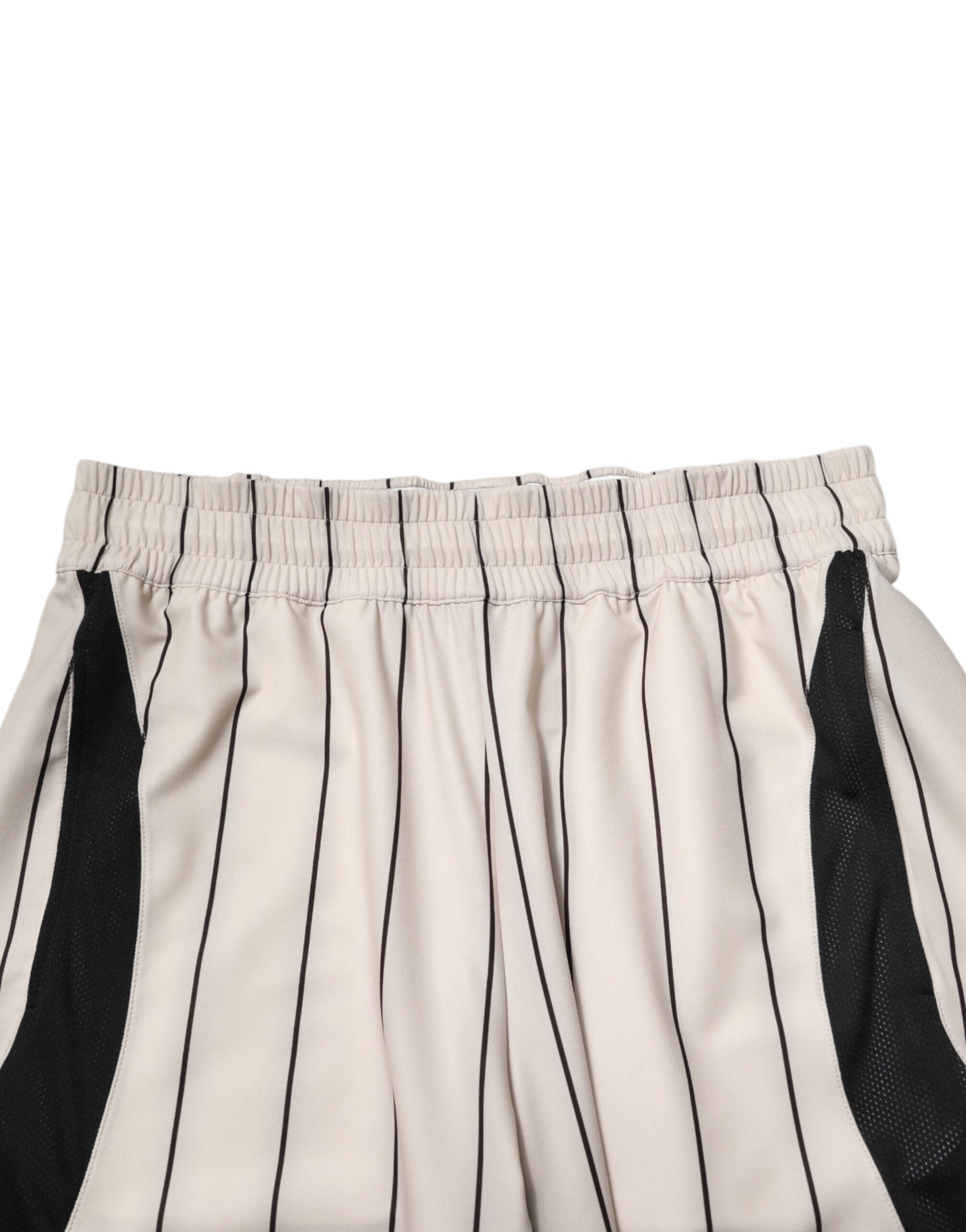 Shorts sweat en polyester blanc avec logo DG de Dolce & Gabbana, vêtement décontracté et confortable pour homme.