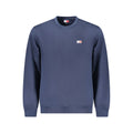 Sweatshirt homme en coton bleu de Tommy Hilfiger, avec logo classique et coupe confortable.