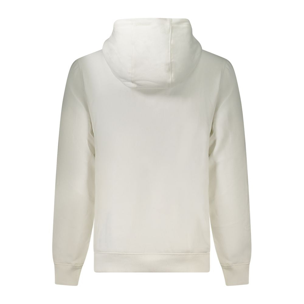 Sweat à capuche en coton blanc pour homme de Tommy Hilfiger, style décontracté avec logo sur la poitrine.