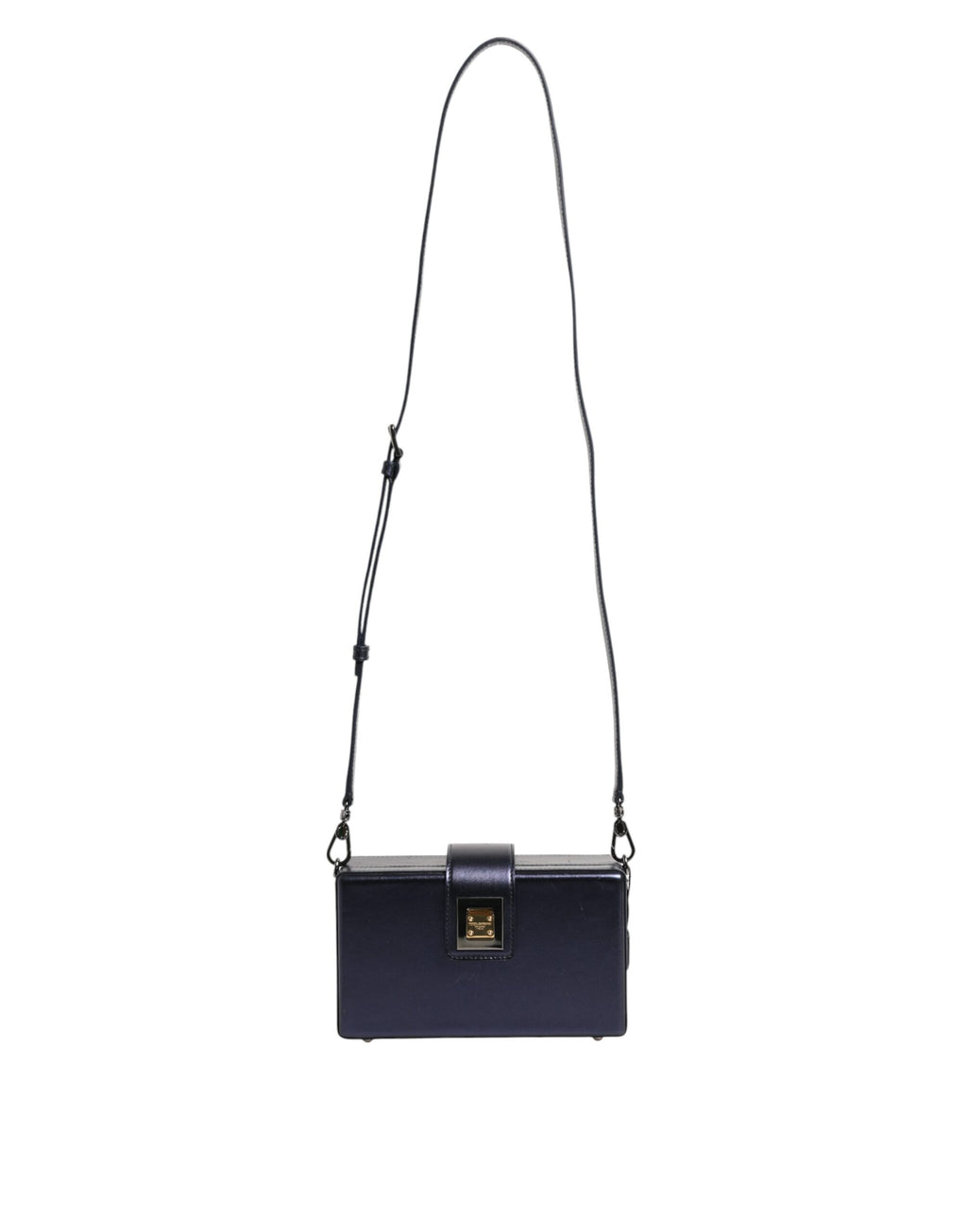 Sac à bandoulière Dolce & Gabbana Blue DG BOX en cuir de mouton, bandoulière en cuir élégante, design tendance bleu.