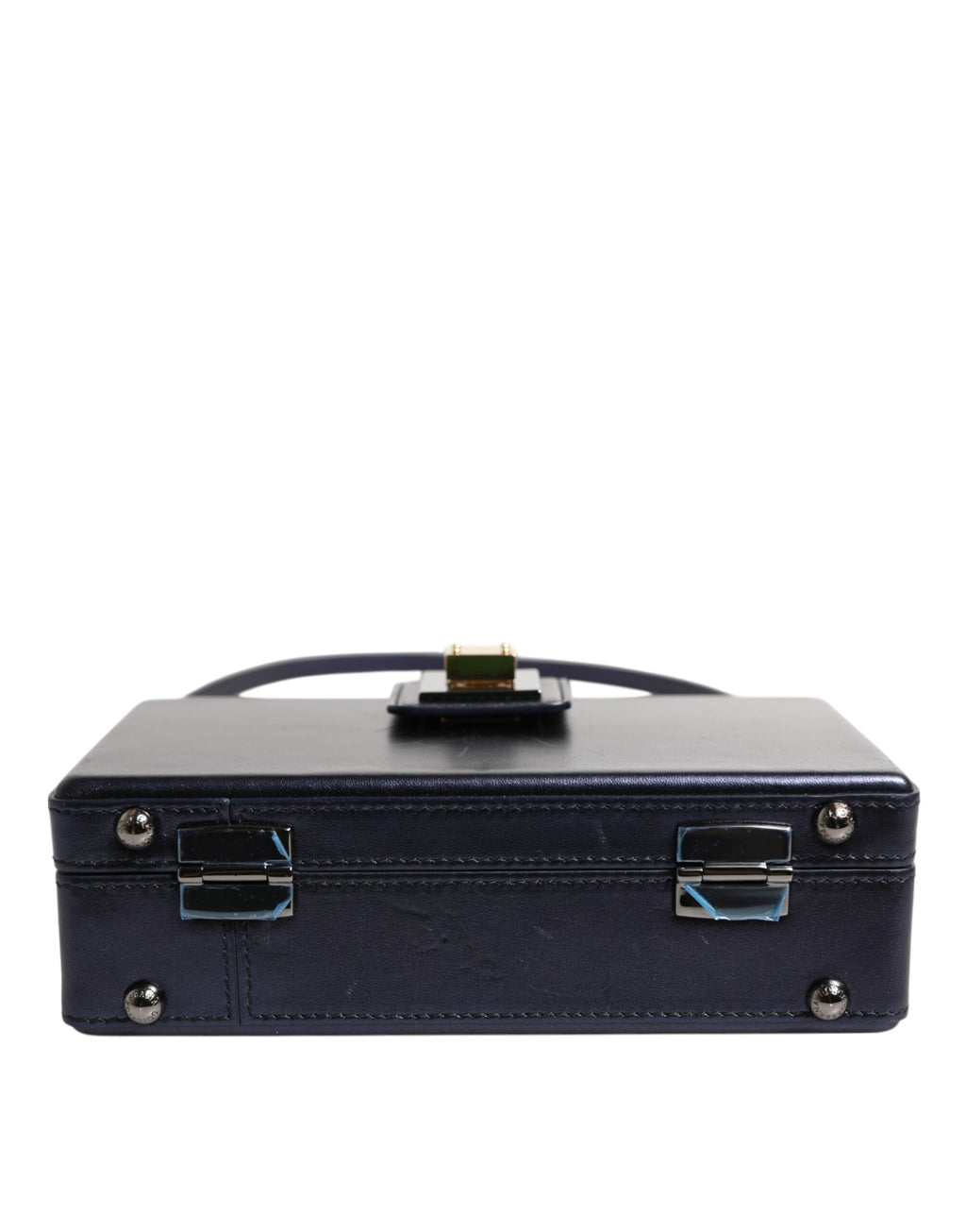 Sac bandoulière Dolce & Gabbana Blue DG BOX en cuir d'agneau avec bandoulière, vue détaillée du produit.