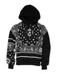 Sweatshirt à capuche homme Dolce & Gabbana, noir avec bandeau, style décontracté et tendance, en coton doux.