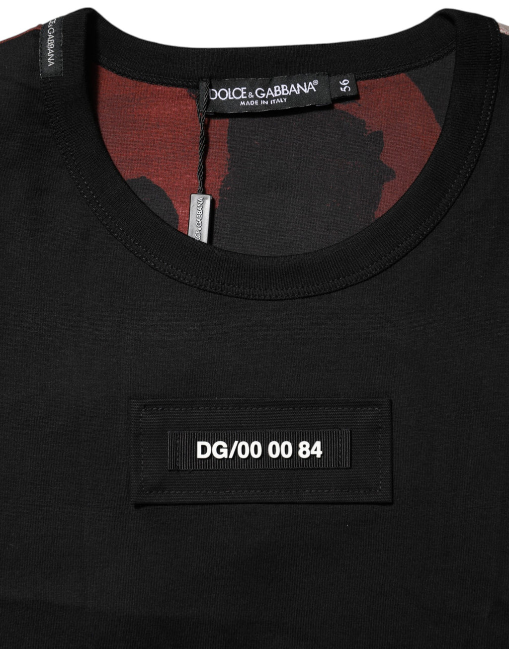 T-shirt à col rond Dolce & Gabbana en camouflage multicolore, coton, style décontracté et moderne.