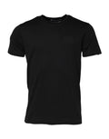 T-shirt à manches courtes Dolce & Gabbana en coton noir avec logo en relief sur la poitrine, col rond.