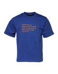T-shirt à col rond en coton bleu Dolce & Gabbana avec logo graphique coloré, mode décontractée et style élégant.