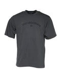T-shirt gris Dolce & Gabbana en coton avec logo graphique, col rond, style décontracté.