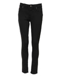Jeans skinny en denim noir Dolce & Gabbana, taille mi-haute, en coton, avec coupe ajustée et détails classiques.