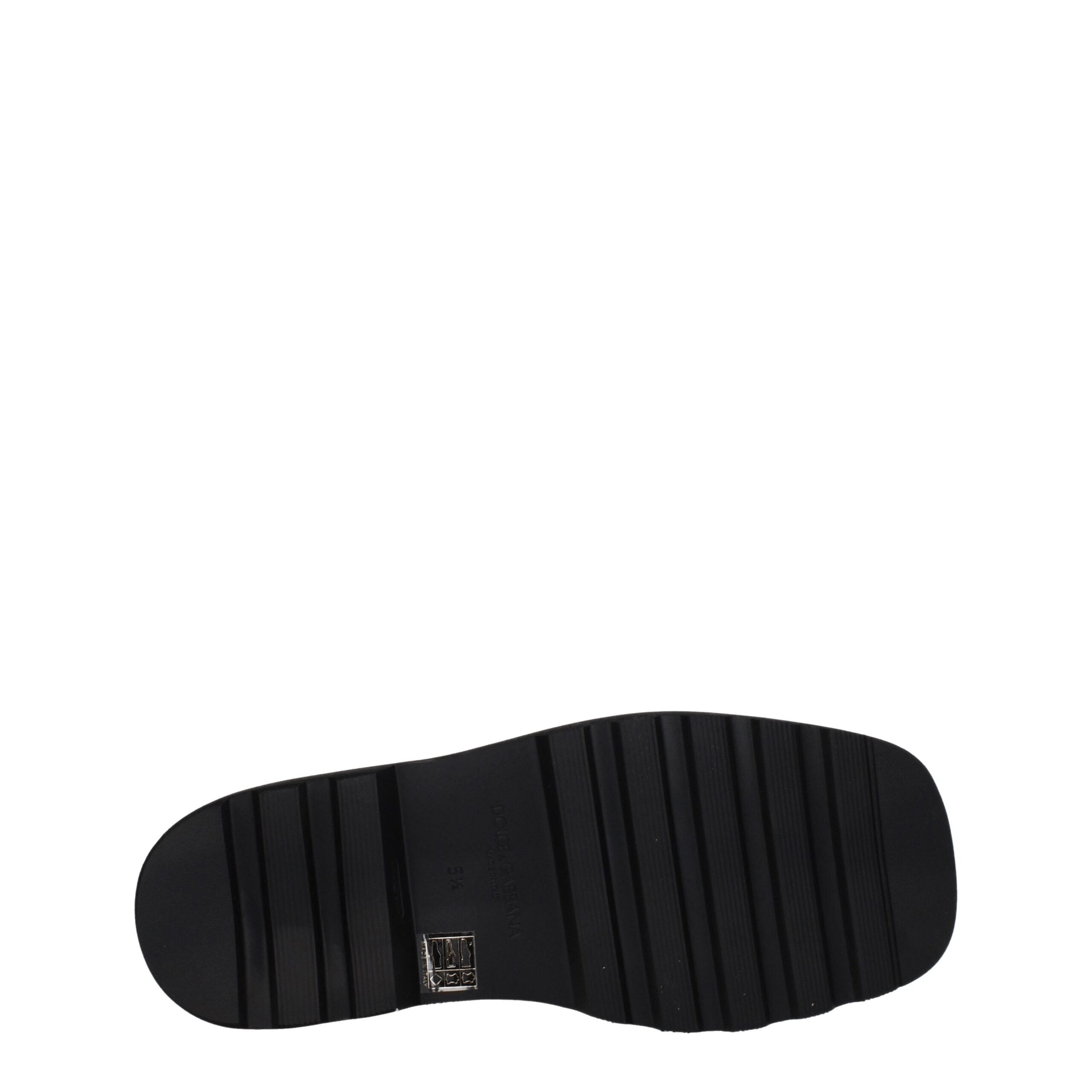 Chaussures Richelieu en cuir noir Dolce & Gabbana pour hommes, élégantes et sophistiquées, vues de face.
