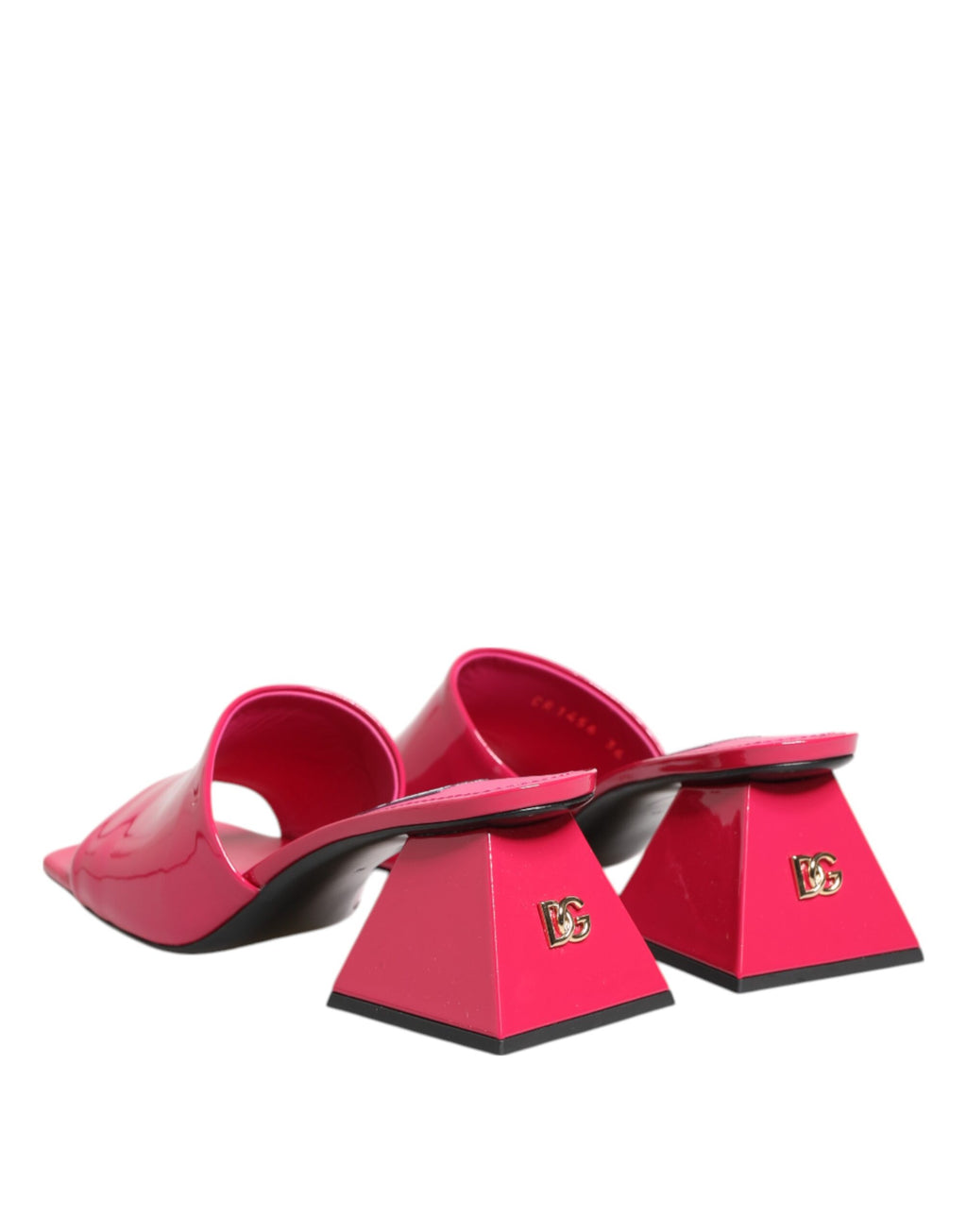 Sandales Dolce & Gabbana mules à talon carré rose avec ouverture en orteils, chaussures élégantes et tendance.