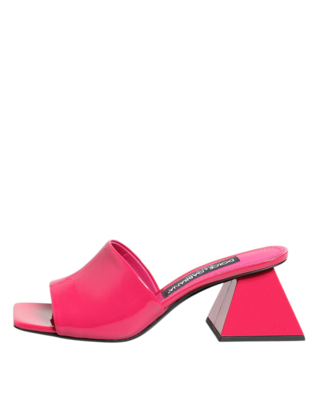Chaussures Dolce & Gabbana Mules roses à talons carrés ouverts, sandales élégantes pour femme.