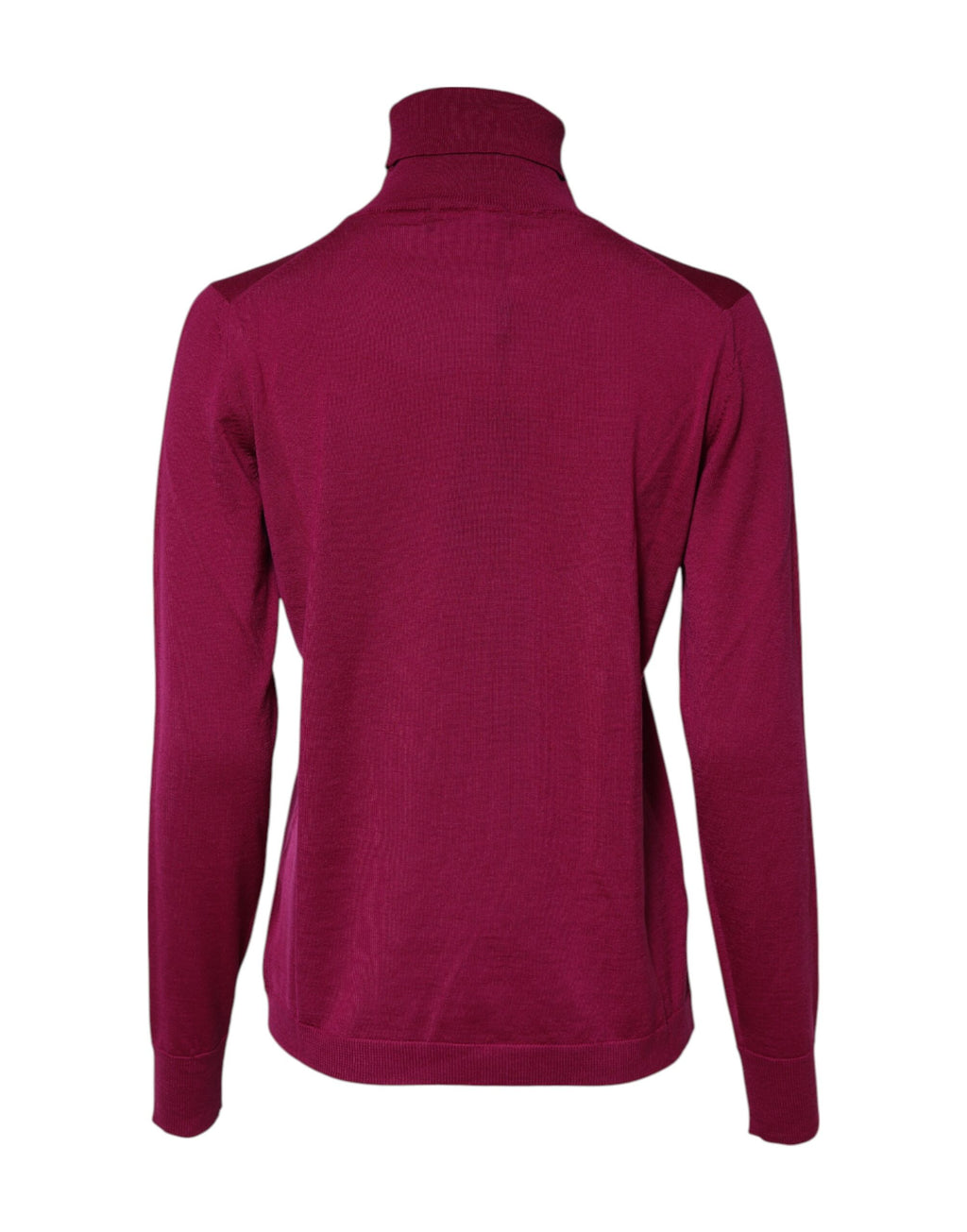 Pull en laine fuchsia Dolce & Gabbana à manches longues et col roulé, mode élégante et confortable.