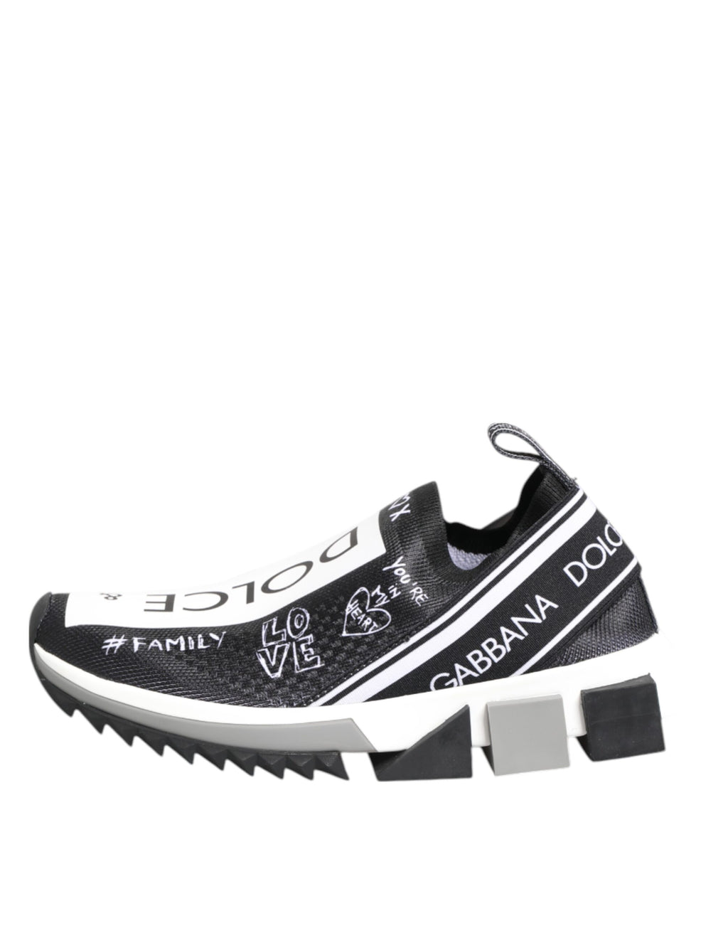 Chaussures sneakers basses Dolce & Gabbana Sorrento en noir et blanc, tendance et confortables pour un style décontracté.