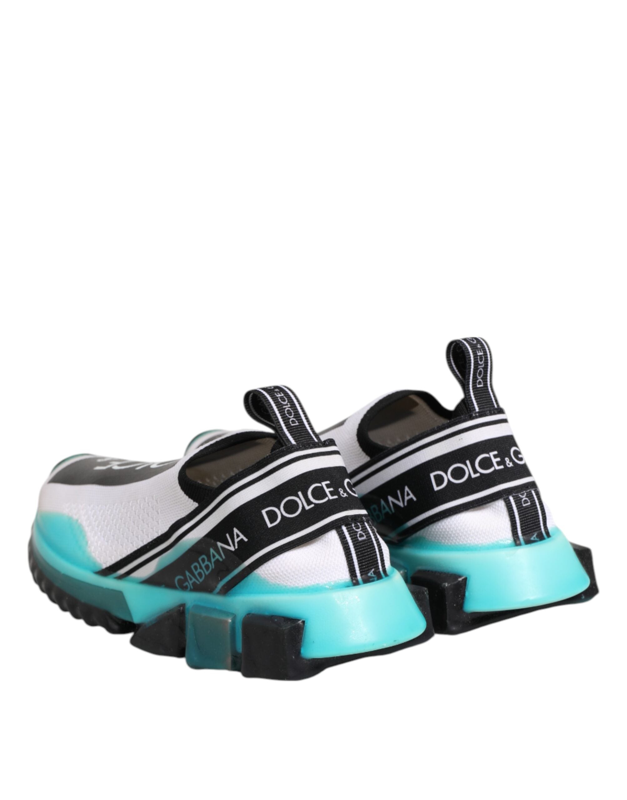 Chaussures sneakers basses blanches Dolce & Gabbana Sorrento Slip-On, chaussures décontractées en cuir pour homme