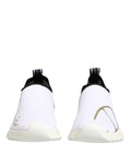 Chaussures sneakers basses Dolce & Gabbana Sorrento blanches et noires, style décontracté, vue de face