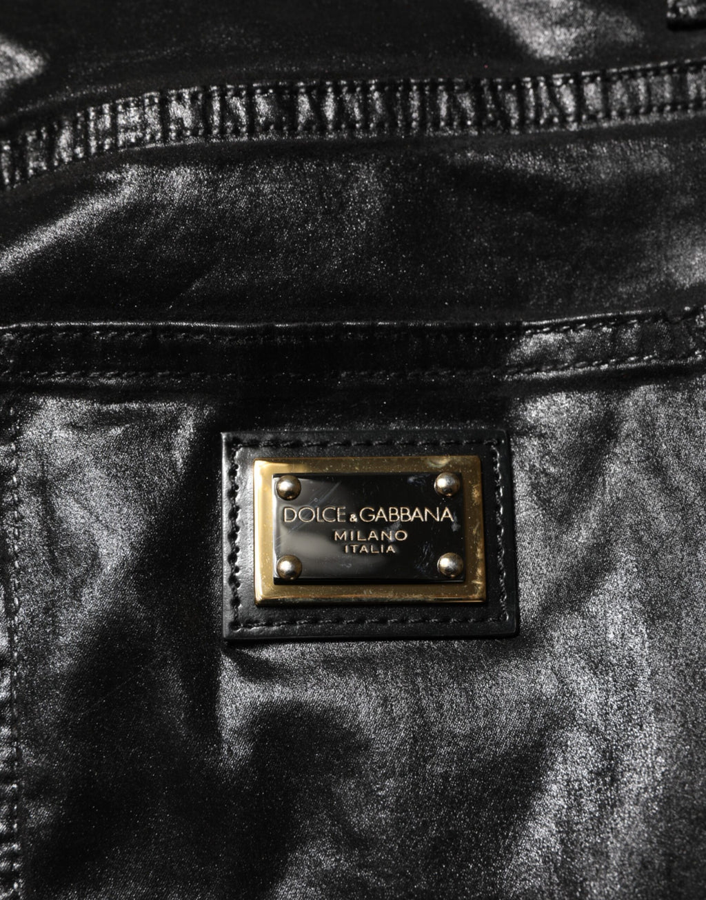 Jeans skinny noir à taille haute Dolce & Gabbana GRACE en denim, ajustés et élégants.