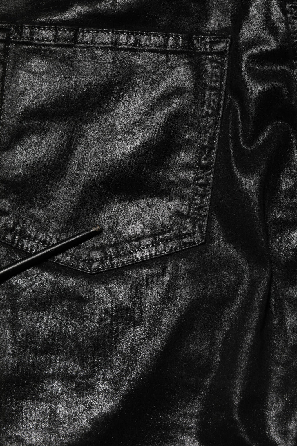 Jeans skinny noirs à taille haute Dolce & Gabbana GRACE en denim, visibles avec poches et finition élégante.