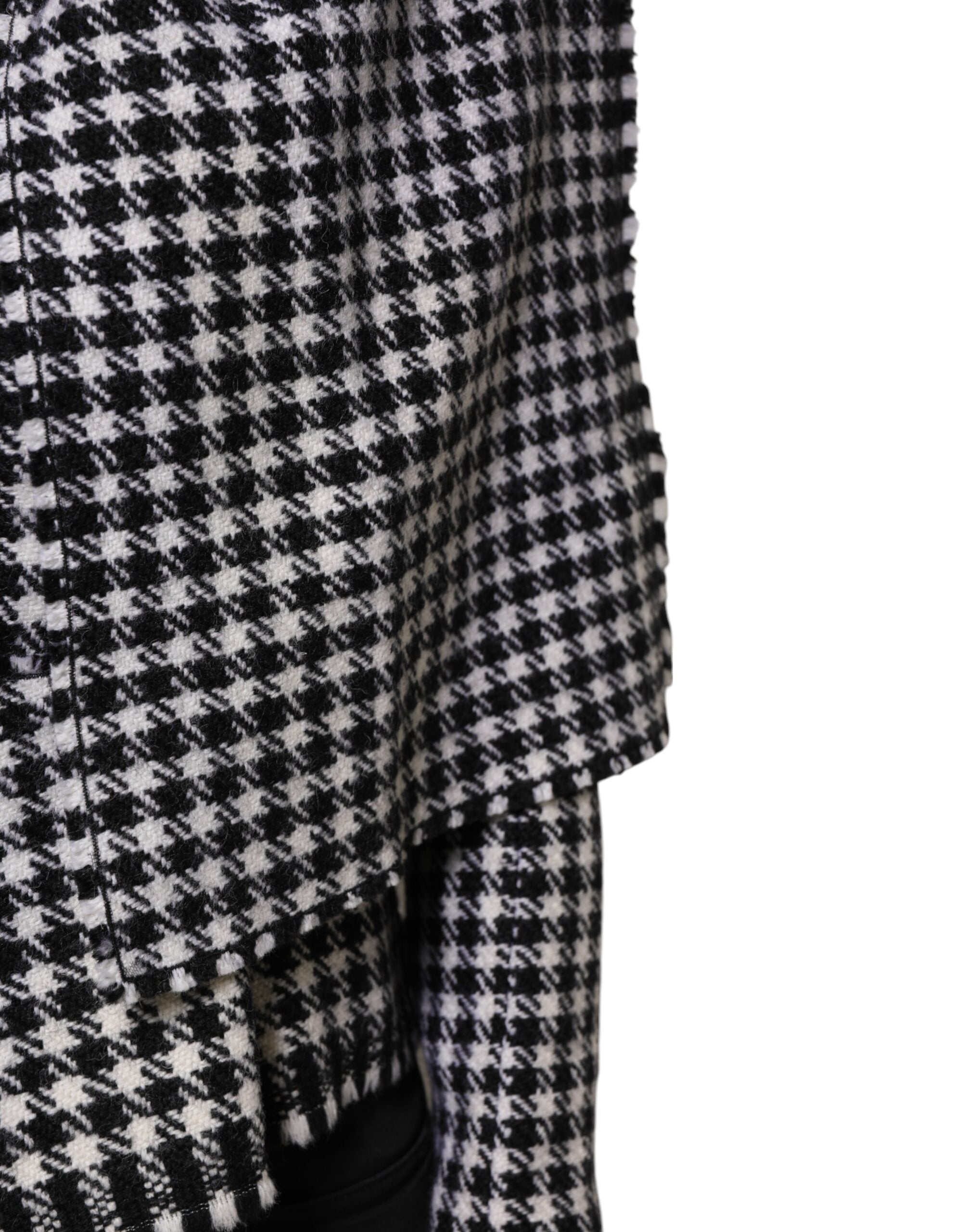 Veste en laine multicolore à motif monochrome de Dolce & Gabbana, style élégant et tendance.