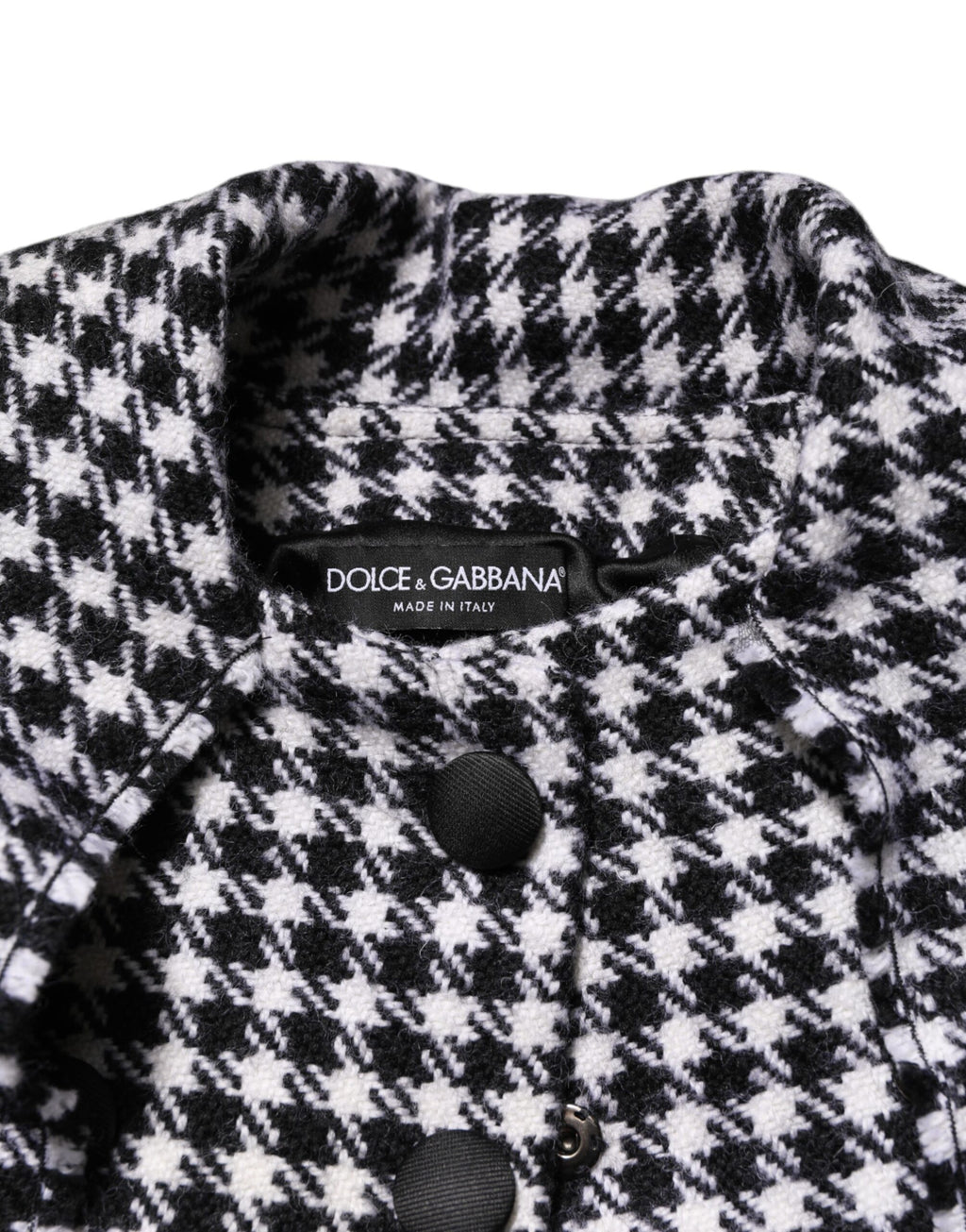 Veste Dolce & Gabbana en laine multicolore avec motif monochrome, mode élégante et tendance.