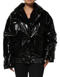 Veste matelassée noire en polyester de Dolce & Gabbana, manteau puffer chaud et élégant avec design quilté.