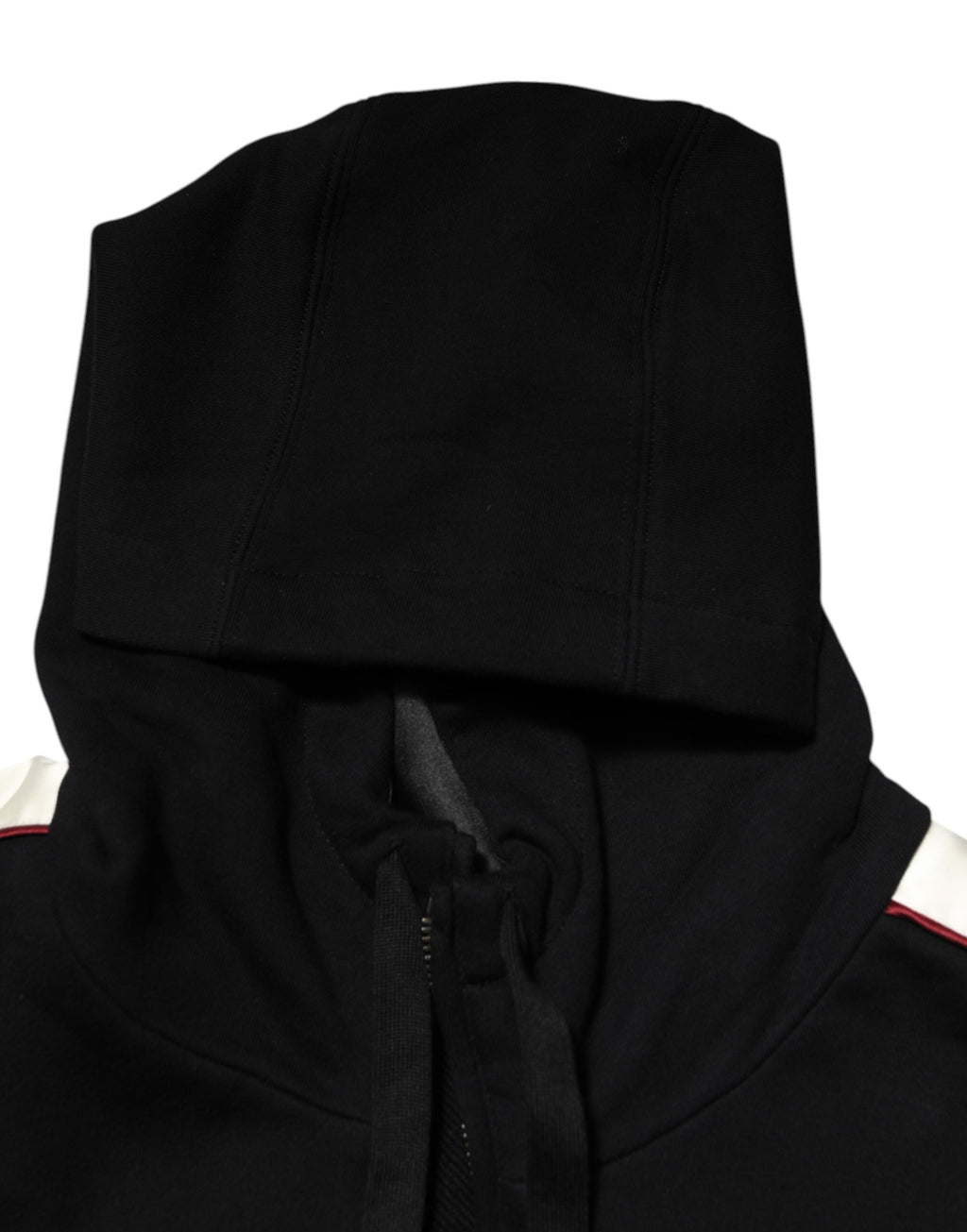 Pull Dolce & Gabbana en coton noir avec plaque de design, cardigan ou sweat-shirt à manches longues.