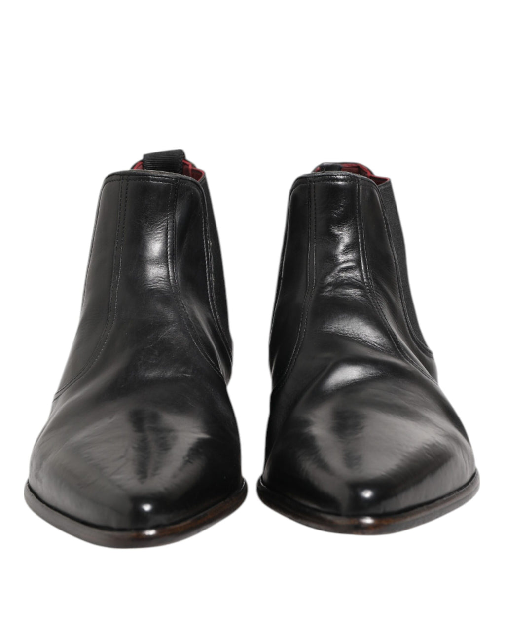 Chaussures Chelsea noires pour hommes de Dolce & Gabbana, bottines à enfiler élégantes en cuir avec semelle robuste