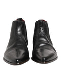Chaussures Chelsea noires pour hommes de Dolce & Gabbana, bottines à enfiler élégantes en cuir avec semelle robuste