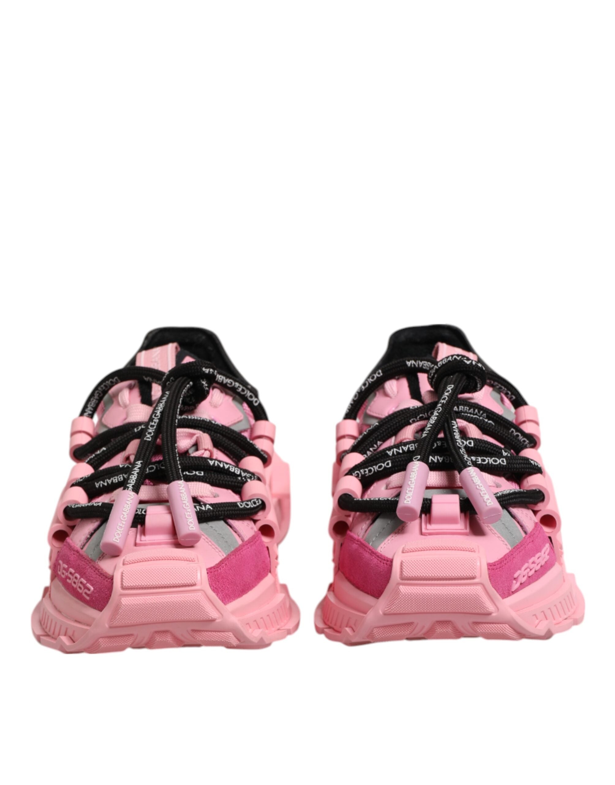 Chaussures pour femmes Dolce & Gabbana, baskets basses roses Space Low Top, design élégant et tendance.