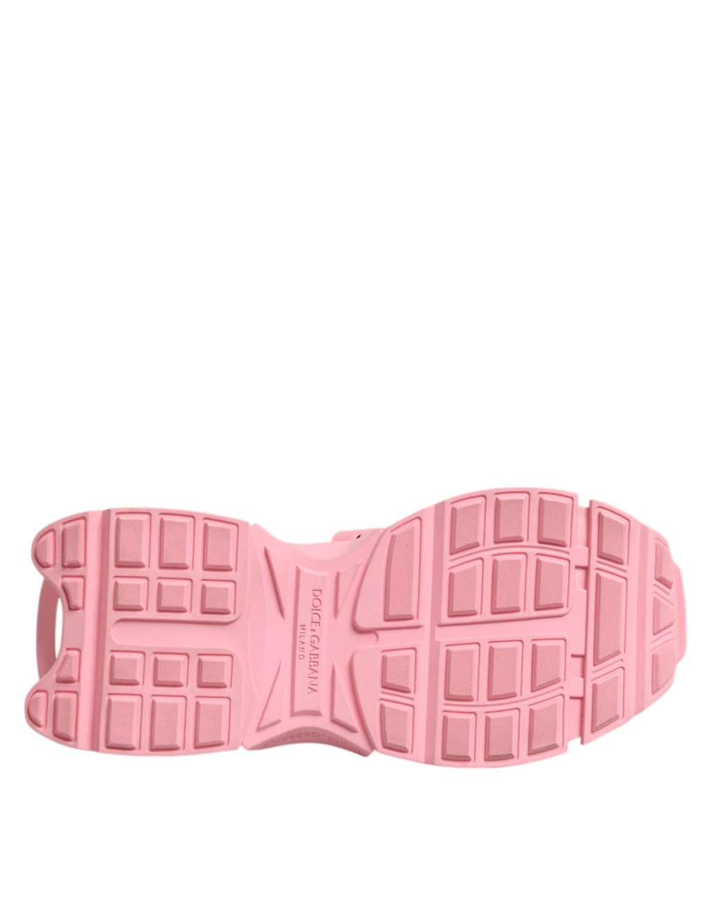 Chaussures sneakers basses pour femmes Dolce & Gabbana rose avec design spatial et détails élégants.
