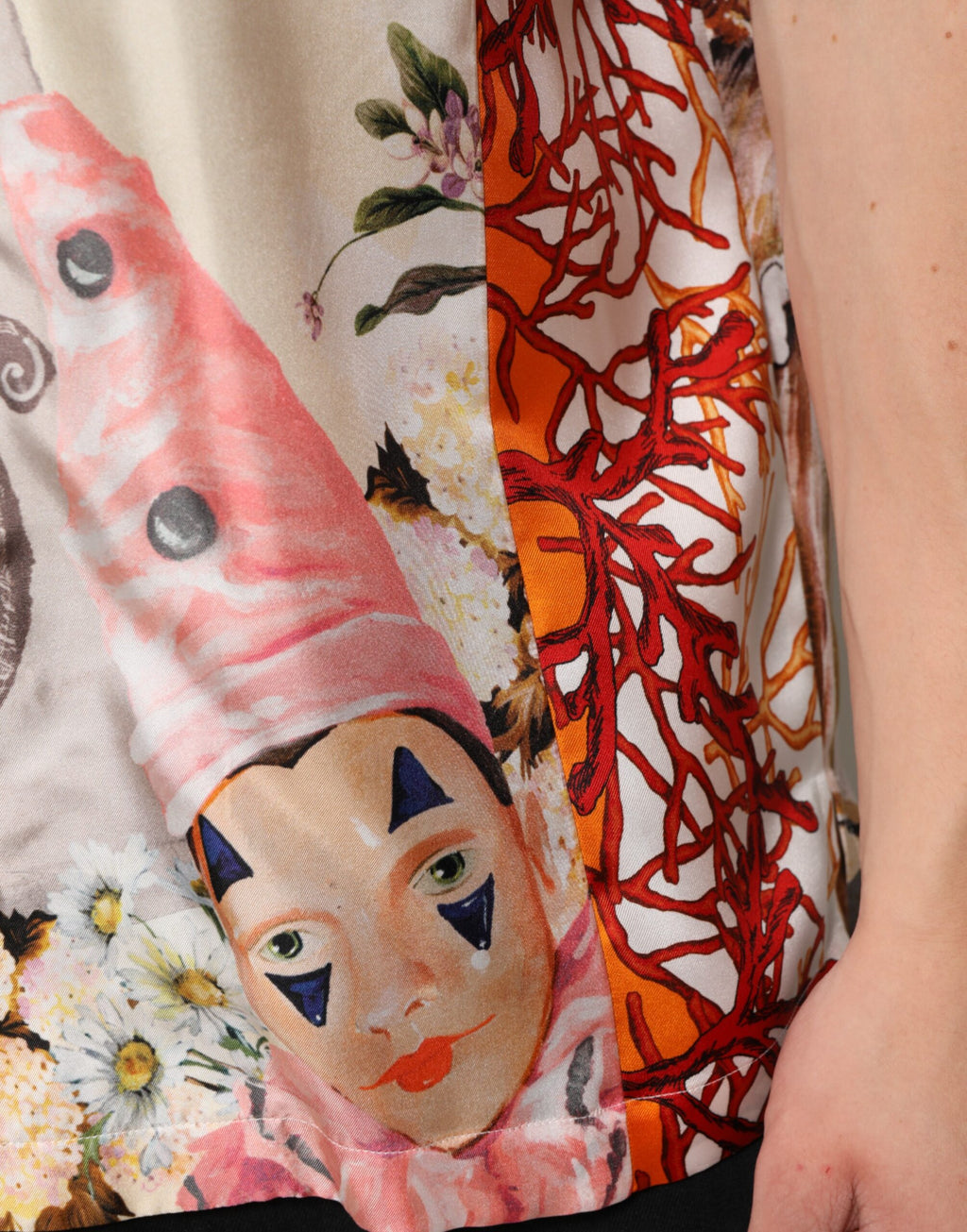Chemise décontractée Dolce & Gabbana à imprimé coquillage multicolore, style hawaïen, coton léger.