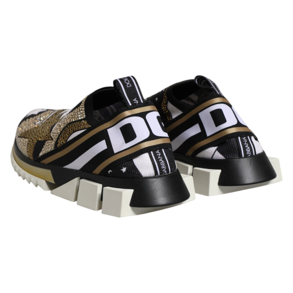 Chaussures sneakers basses Dolce & Gabbana Sorrento multicolores avec détails colorés et logo, vues de devant.
