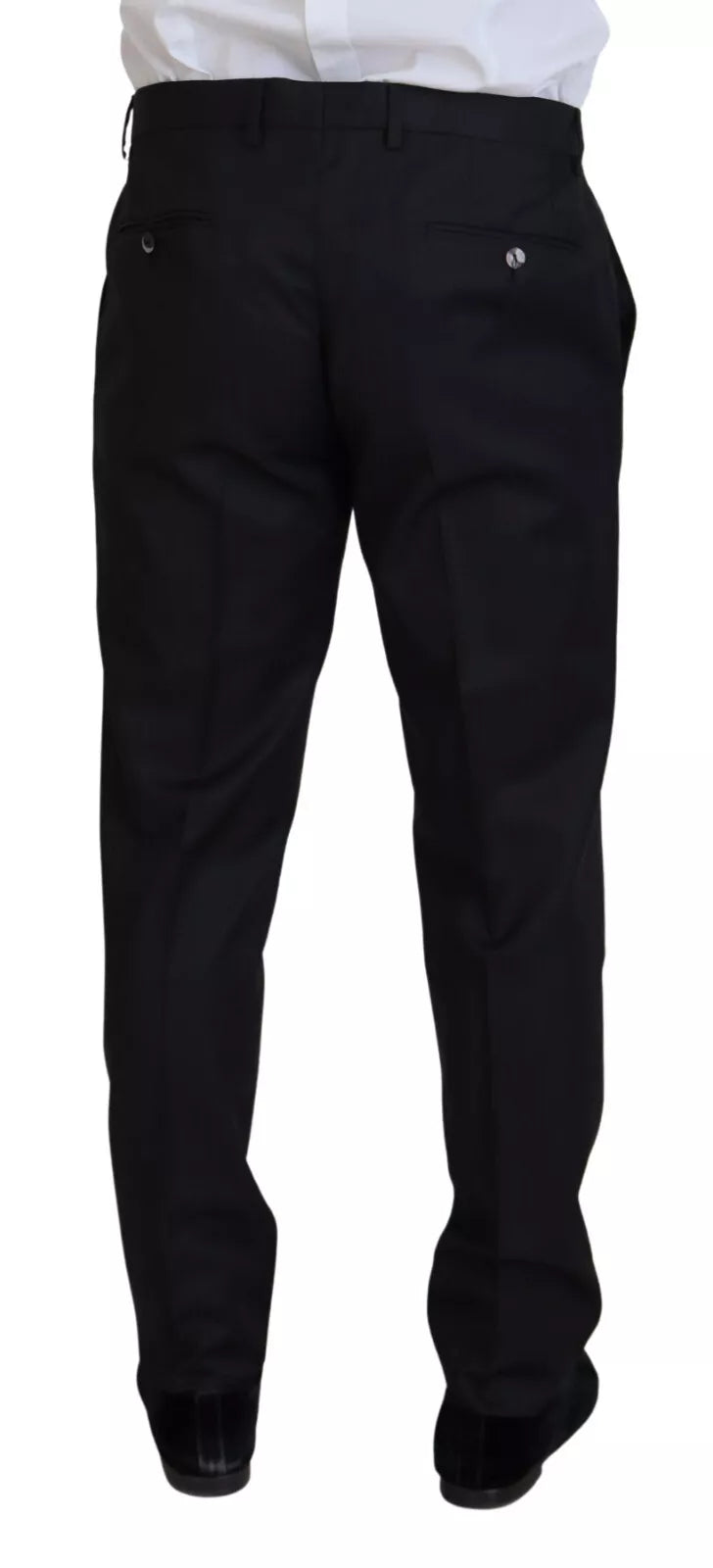 Costume en laine gris mélangé Dolce & Gabbana Melange Grey pour homme, ensemble 2 pièces Martini élégant.