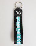 Dolce & Gabbana Multicolor Logo Polyester Brass Holder Keychain Keyring