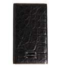 Dolce & Gabbana Black Leather Embossed Exotic 3000mAh  Power Bank Charger USB