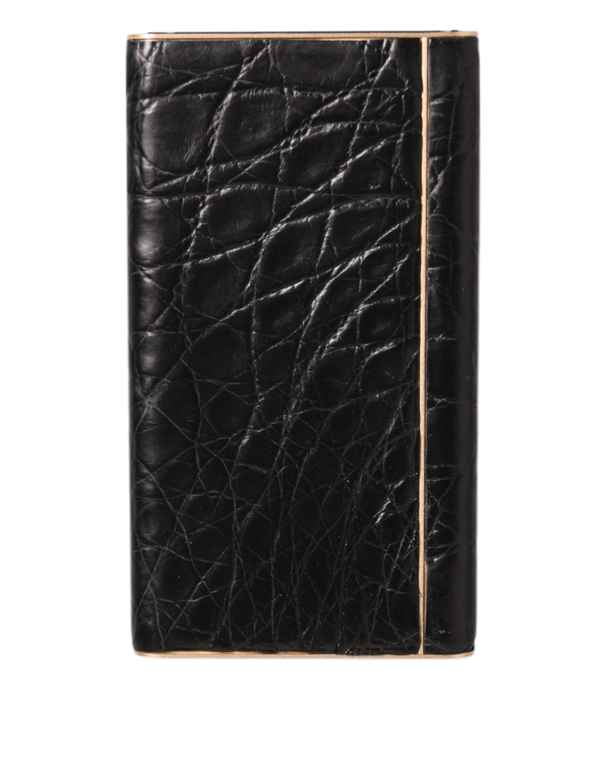 Dolce & Gabbana Black Leather Embossed Exotic 3000mAh  Power Bank Charger USB