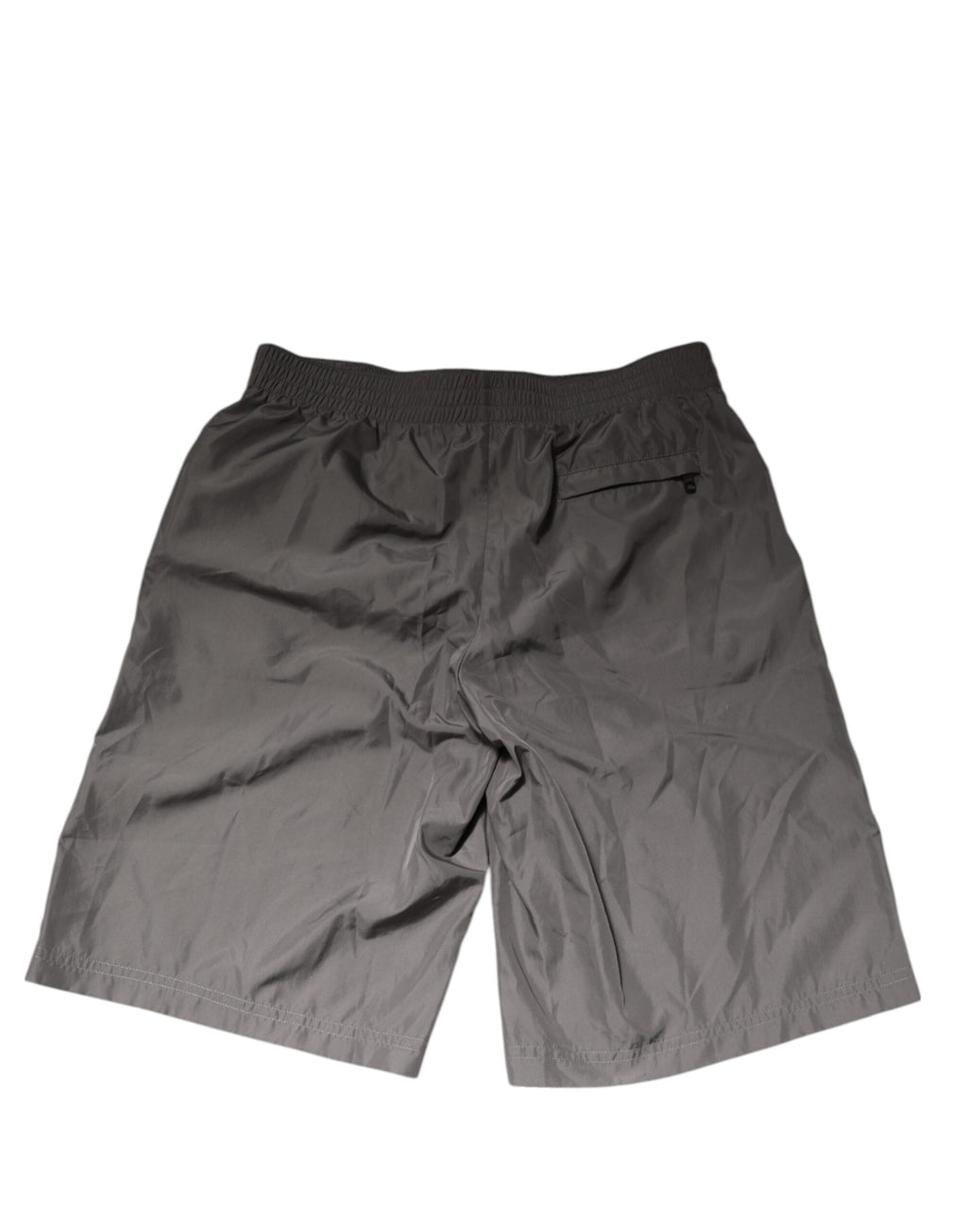 Shorts de bain en nylon gris clair Dolce & Gabbana avec taille élastique et design léger, parfaits pour la plage.