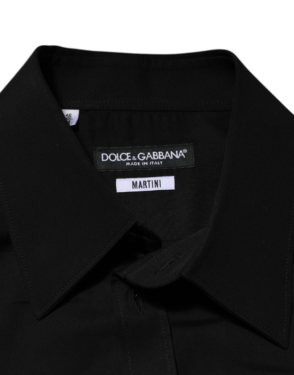 Chemise formelle noire Dolce & Gabbana en viscose à manches longues, élégante et sophistiquée.